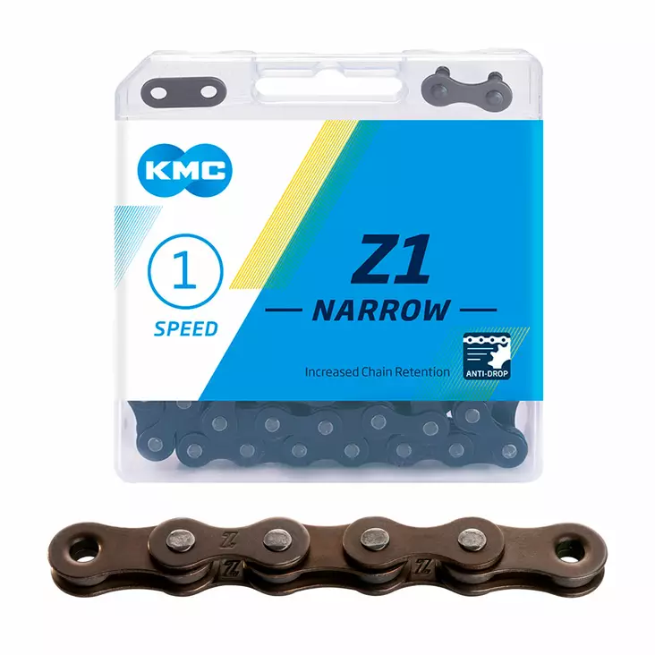 Ketju 1-v KMC Z1 Narrow Brown 1/2 x 3/32" 112L - Duell polkupyörien varaosat ja tarvikkeet - 9002 - 1