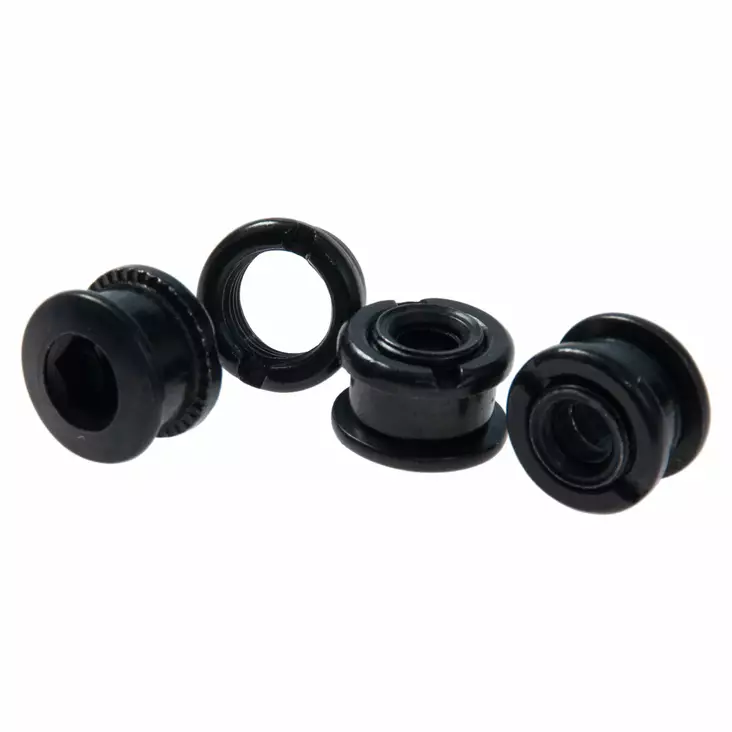 Ketjurattaan kiinnityspultit M-Wave M8.5x8.5mm alumiini/4 kpl musta - Duell polkupyörien varaosat ja tarvikkeet - 58152 - 1