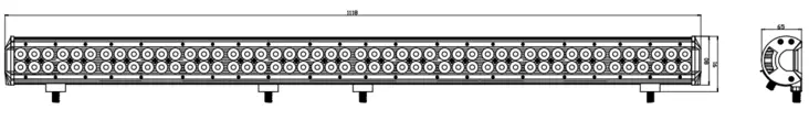 Kinwons Led Kaukovalopaneeli 10-30V 288W Combo - Duell ATV varaosat ja tarvikkeet - 138802 - 1