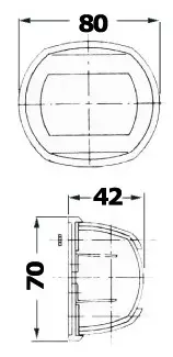 Kulkuvalo Compact 12 valkoinen - valkoinen 225° - Duell venetarvikkeet - 7172 - 1