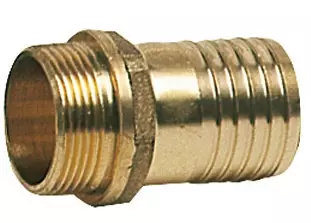 Letkuliitin uros 1" x 32mm (messinki) - Duell venetarvikkeet - 6292 - 1