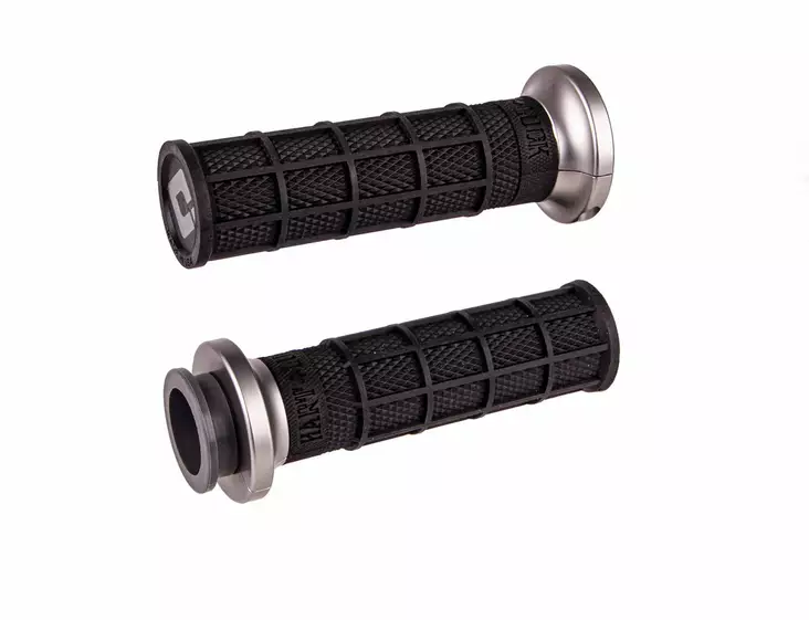 ODI Street V-TWIN Lock-On HART-LUCK Full-Waffle BLACK/Gunmetal/grey - Duell MP varaosat ja tarvikkeet - 53422 - 1