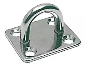 Osculati SS rectangular plate w/ring 8 mm - Duell venetarvikkeet - 6082 - 1