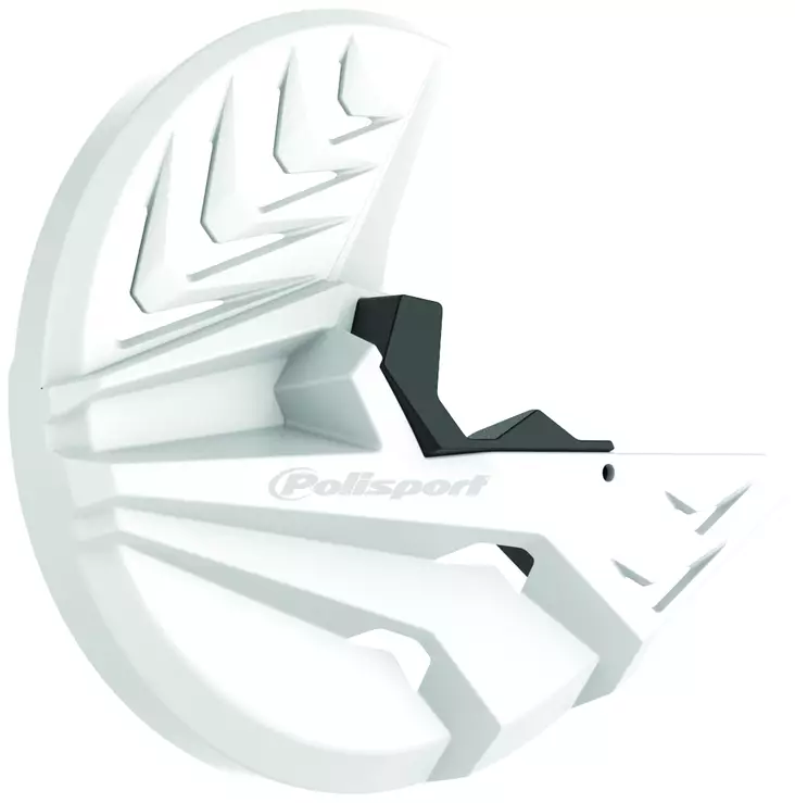 Polisport Disk w/bottom fork prot KX250F(13-19) KX450F(15-18) white/black (8) - Duell MP varaosat ja tarvikkeet - 129812 - 1