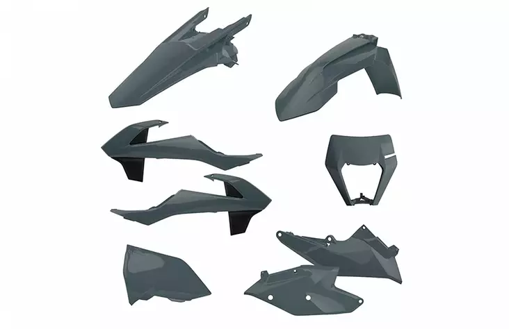 Polisport kit enduro w/mask KTM EXC/EXC-F(17-19) Nardo Grey (1) - Duell MP varaosat ja tarvikkeet - 129782 - 1