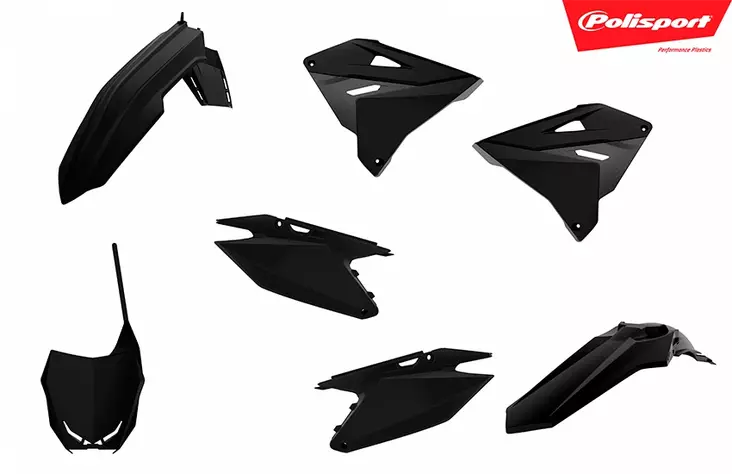 Polisport kit Suzuki restyling RM125/250(01-08) RMZ 18 style Black (1) - Duell MP varaosat ja tarvikkeet - 129682 - 1