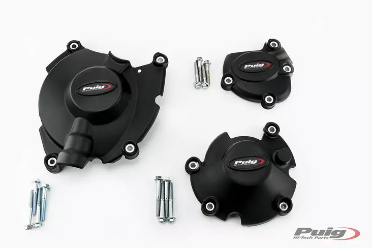 Puig Kit 3 Caps Engine Cover Yamaha Mt-10 16'- C/Black - Duell MP varaosat ja tarvikkeet - 99182 - 1