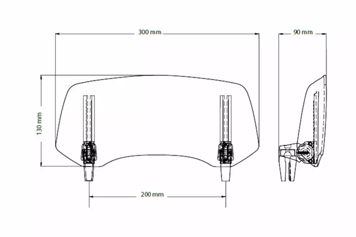 Puig Multi Adjustable Visor 2.0 Clip-On C/Clear - Duell MP varaosat ja tarvikkeet - 98982 - 1