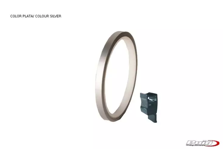Puig Rim Strip 6 Meters+Aplicator C/Silver - Duell MP varaosat ja tarvikkeet - 93212 - 1