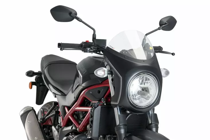Puig Semifairing Matt Black Suzuki Sv650 16'- C/Clear - Duell MP varaosat ja tarvikkeet - 94282 - 1