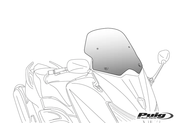 Puig Windshield V-Techline Sport Honda Forza 750 21' - Duell MP varaosat ja tarvikkeet - 98732 - 1