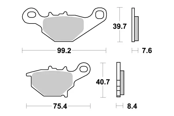 Sbs Jarrupalat Carbon Silver - Duell MP varaosat ja tarvikkeet - 123922 - 1