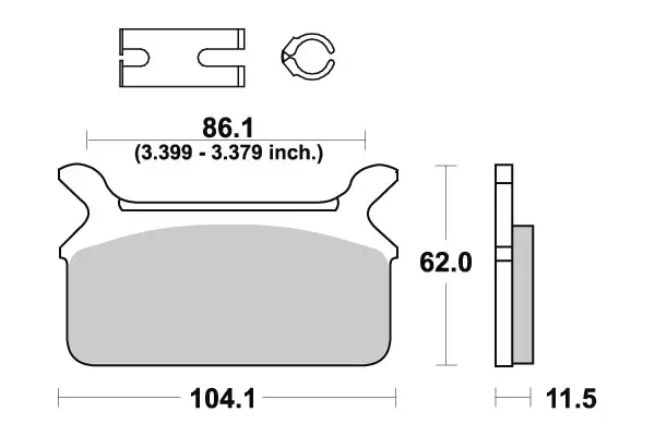 Sbs Jarrupalat Ceramic - Duell MP varaosat ja tarvikkeet - 123952 - 1