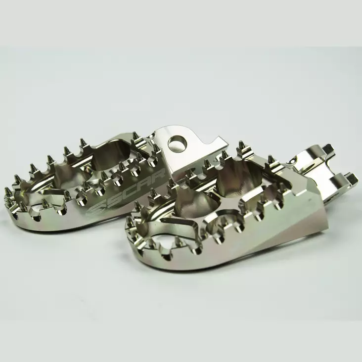 Scar Evolution Footpegs - Honda/Kawasaki Titanium color - Duell MP varaosat ja tarvikkeet - 75822 - 1