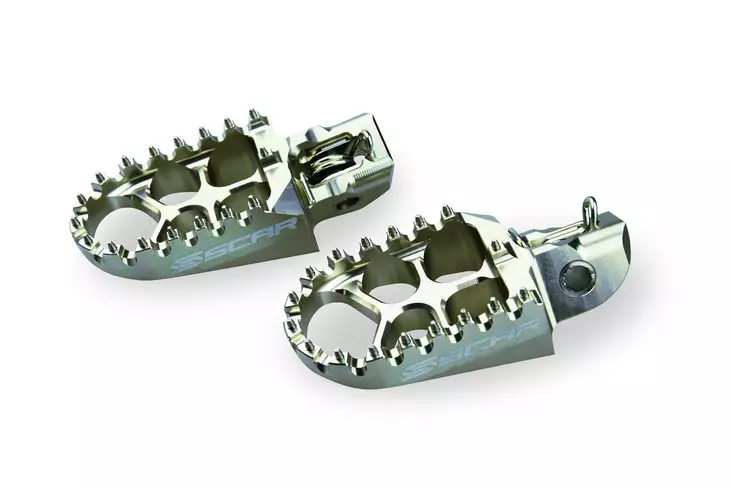 Scar Evolution Footpegs - Ktm/Husq. SX/F 16-22 EXC/F 17-23 Titanium color - Duell MP varaosat ja tarvikkeet - 75922 - 1