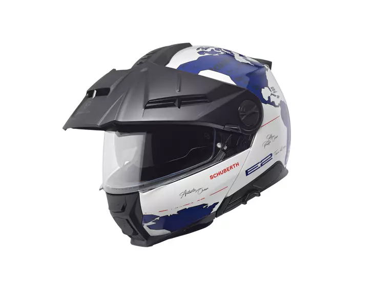 Schuberth Kypärä E2 Atlas valkoinen/sininen, 59 L - Duell ajovarusteet - 65212 - 1