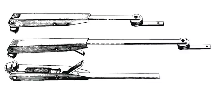 SS adjustable telescopic wiper arm 457/610 mm - Duell venetarvikkeet - 6422 - 1
