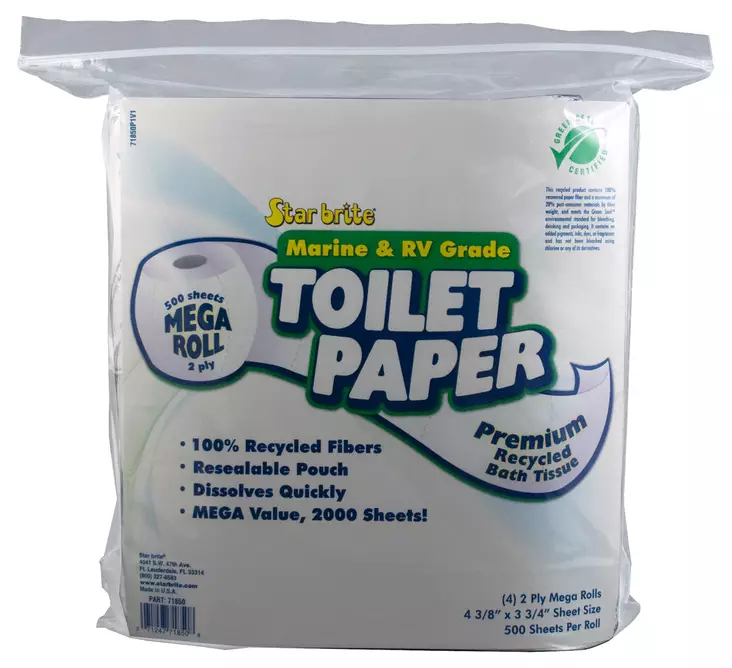 Star brite WC-paperi 100 % kierrät.valkaisem.2 krs: 500 arkki me-pkt/4rll - Duell venetarvikkeet - 132632 - 1