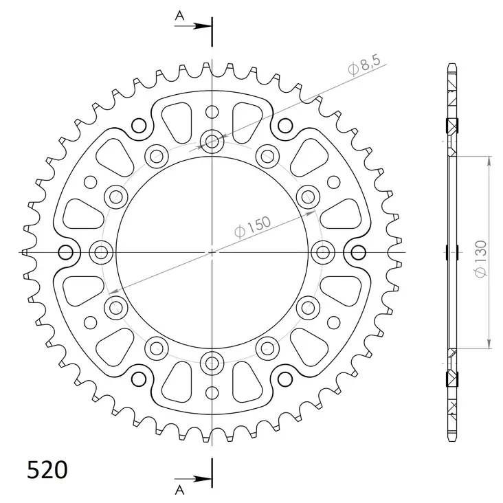 Supersprox Stealth TakaratasYA YZ/WRF/YZF 99- Kulta 48 - Duell MP varaosat ja tarvikkeet - 118322 - 1