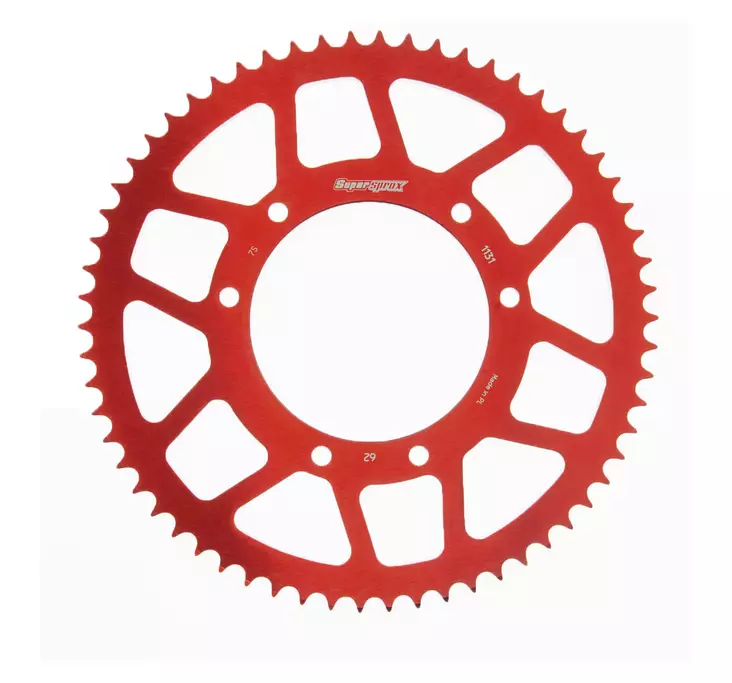 Supersprox Takaratas, Punainen, 65 hammasta (420), Ø105mm, Aprilia, Derbi, Drac - Duell mopojen varaosat ja tarvikkeet - 119302 - 1