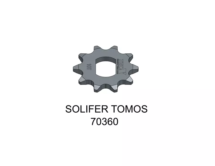 Tec-X Eturatas 10 hammasta (415) Solifer SM / Tomos - Duell mopojen varaosat ja tarvikkeet - 118432 - 1
