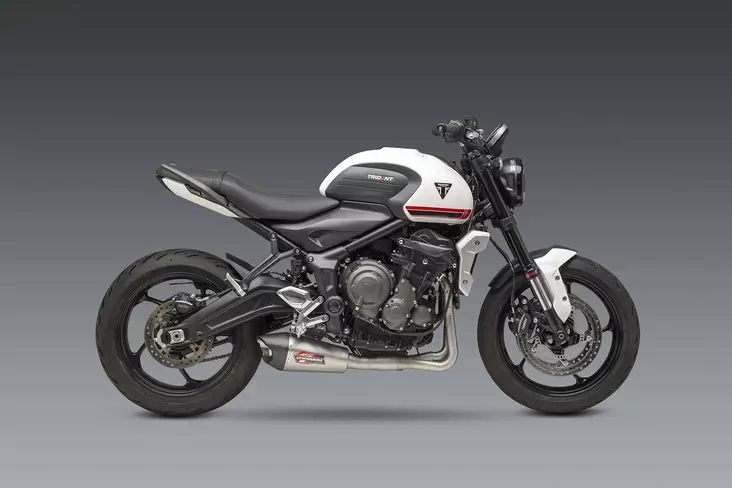 Yoshimura TRIDENT 2021 Race AT2 Stainless Full Exhaust, w/ Stainless Muffler - Duell MP varaosat ja tarvikkeet - 113112 - 1