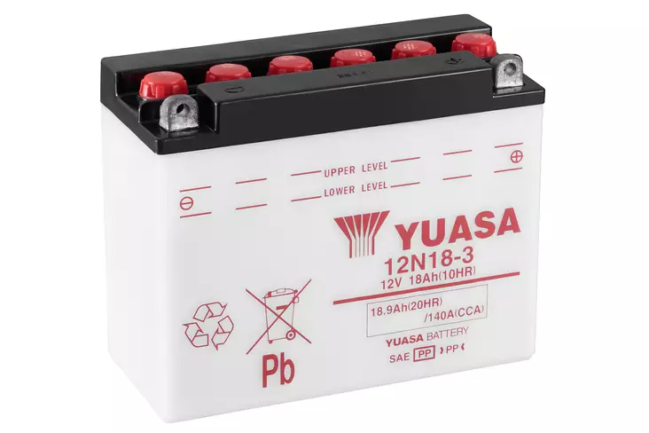 Yuasa akku, 12N18-3 (dc) akkuhappoa ei mukana - Duell muut varaosat ja tarvikkeet - 131302 - 1
