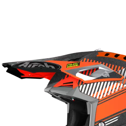 Airoh Aviator 3 Lippa Wave oranssi kromi - Duell ajovarusteet - 59392 - 1