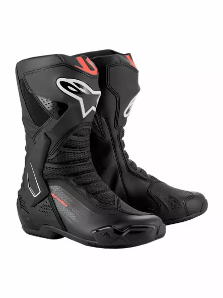 Alpinestars Ajosaapas SMX-6 v3 Musta/Punainen Fluo, 43 - Duell ajovarusteet - 38132 - 1