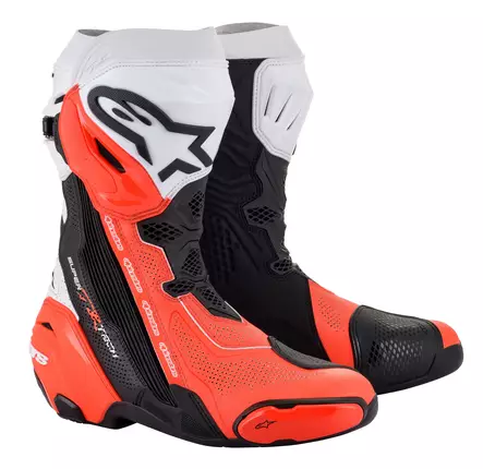 Alpinestars Boot Supertech R Vented v2 Black/White/Fluo Red, 43 - Duell ajovarusteet - 38842 - 1