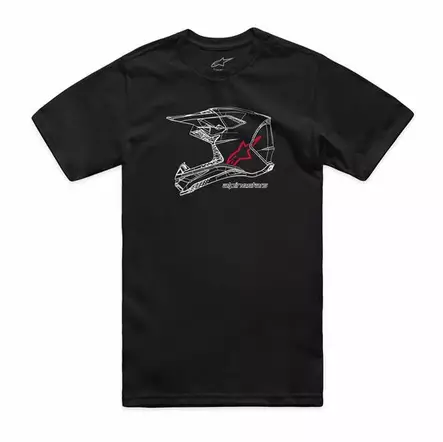 Alpinestars T-Shirt MX Helmet CSF Musta, M - Duell ajovarusteet - 35772 - 1