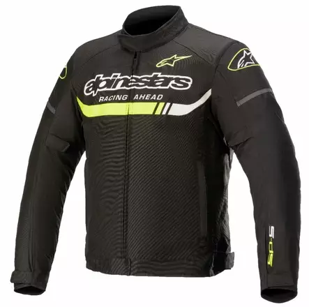 Alpinestars Tekstiilitakki T-SP S Ignition Vedenpitävä Musta/Keltainen fluo L - Duell ajovarusteet - 42402 - 1