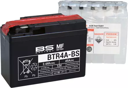 BS Battery BTR4A-BS MF (cp) Maintenance Free - Duell muut varaosat ja tarvikkeet - 131872 - 1