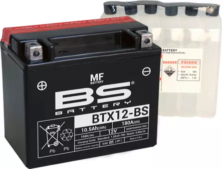 BS Battery BTX12-BS MF (cp) Maintenance Free - Duell muut varaosat ja tarvikkeet - 140222 - 1
