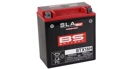 BS Battery BTX16H (FA) SLA MAX - Sealed & Activated - Duell muut varaosat ja tarvikkeet - 131382 - 1