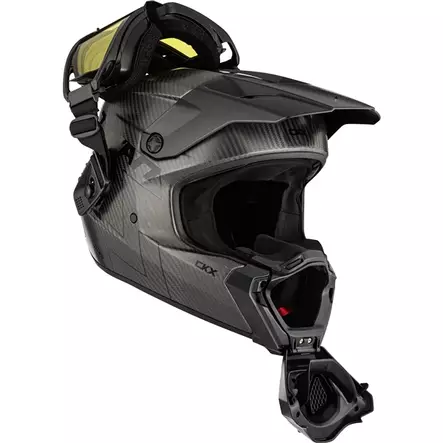 CKX Kypärä Titan AMS Matta Carbon + Ajolasit, XL - Duell ajovarusteet - 59652 - 1