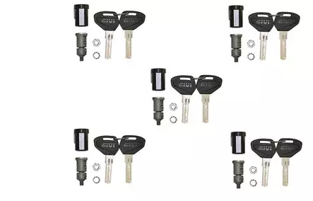 Givi Security lock lukkosarja sis. 3 lukkopesää + 6 avainta - Duell MP varaosat ja tarvikkeet - 102972 - 1