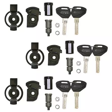 Givi Security lock lukkosarja sis. 3 lukkopesää + 6 avainta - Duell MP varaosat ja tarvikkeet - 102972 - 1