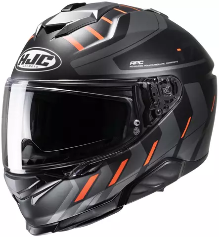 HJC Kypärä i71 Simo Musta/Harmaa/Fluo Oranssi MC6H S 55-56cm - Duell ajovarusteet - 56622 - 1
