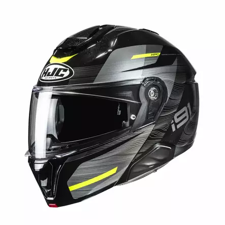 HJC Kypärä i91 Dusk Musta/Harmaa/Fluo Keltainen MC3H, 2XL - Duell ajovarusteet - 55962 - 1