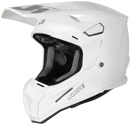 Just1 Kypärä J-22 F Solid Valkoinen Gloss, L - Duell ajovarusteet - 58242 - 1
