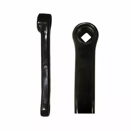 Kampi vasen 170mm teräs musta - Duell polkupyörien varaosat ja tarvikkeet - 58812 - 1