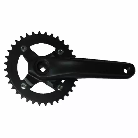 Kampipari LASCO 34h 3/32" 170 mm alu nelikantti musta - Duell polkupyörien varaosat ja tarvikkeet - 40042 - 1