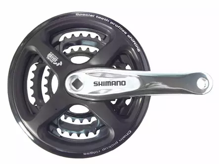 Kampipari SHIMANO FC-TY501 48/38/28 170mm alu syvyys 9.5mm musta - Duell polkupyörien varaosat ja tarvikkeet - 45142 - 1