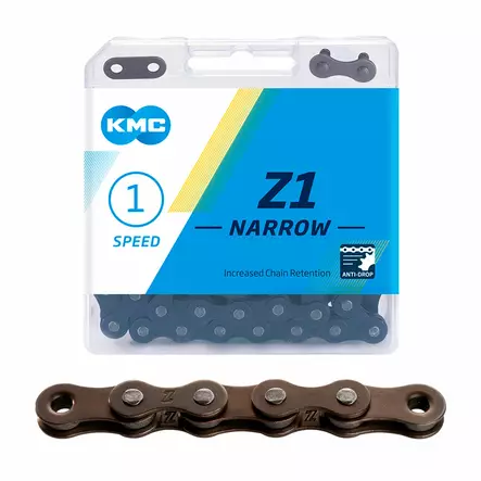 Ketju 1-v KMC Z1 Narrow Brown 1/2 x 3/32" 112L - Duell polkupyörien varaosat ja tarvikkeet - 9002 - 1
