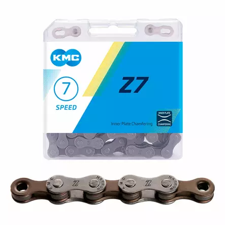 Ketju 6/7-v KMC Z7 Grey/Brown 1/2 x 3/32" 114L - Duell polkupyörien varaosat ja tarvikkeet - 8402 - 1