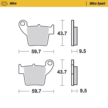 Moto-Master Nitro Racing Jarrupalat CR 125-250 CRF 450 - Duell MP varaosat ja tarvikkeet - 120852 - 1