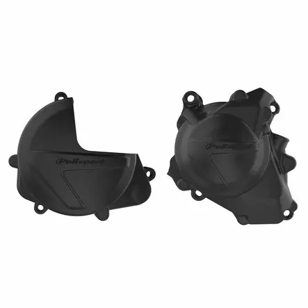 Polisport Kit Clutch+Ignition cover protector CRF450R (17-..) Black (24) - Duell MP varaosat ja tarvikkeet - 129012 - 1