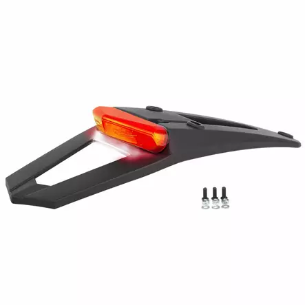Polisport spoiler r.fender homol. led w/license plate light RSP 3.0 Black (15) - Duell MP varaosat ja tarvikkeet - 128772 - 1