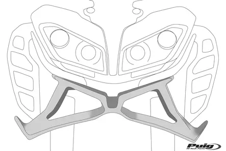 Puig Frontal Spoiler Naked Kawasaki Z900 20'-23' C/Black - Duell MP varaosat ja tarvikkeet - 98362 - 1